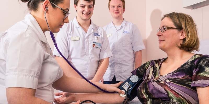 The university of leeds cardiac physiology students go out on placement from semester one and throughout the course to ensure they graduate ready to practice and fully qualifies.