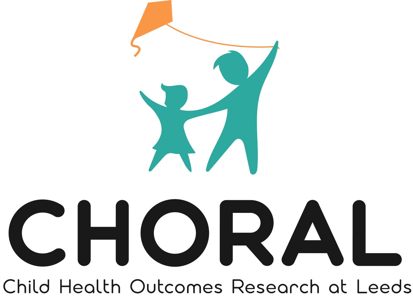 CHORAL logo with two children and a kite