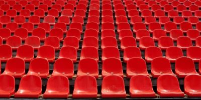 Empty football stadium seats