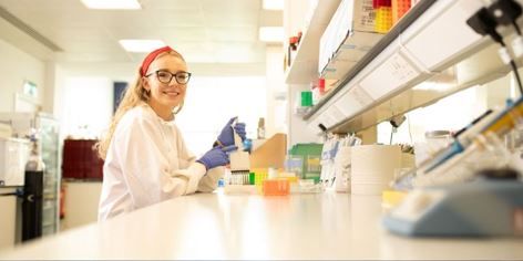 female in lab