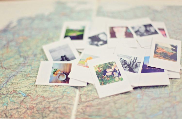 Close up of photographs