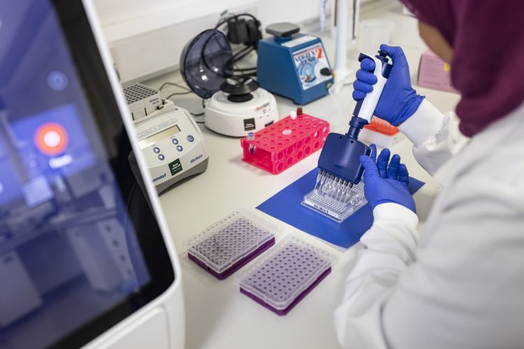 female testing sample