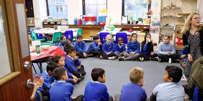 A class at Bowling Park Primary School, Bradford.
