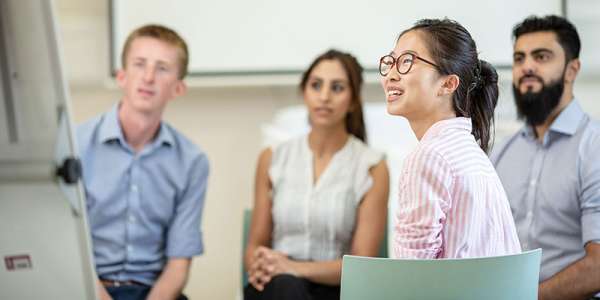 Undergraduate medicine students in class at the University of Leeds