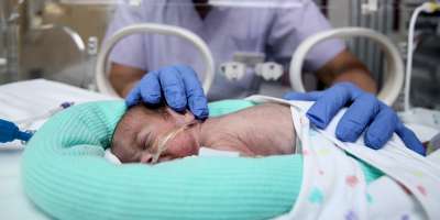 Premature baby in hospital